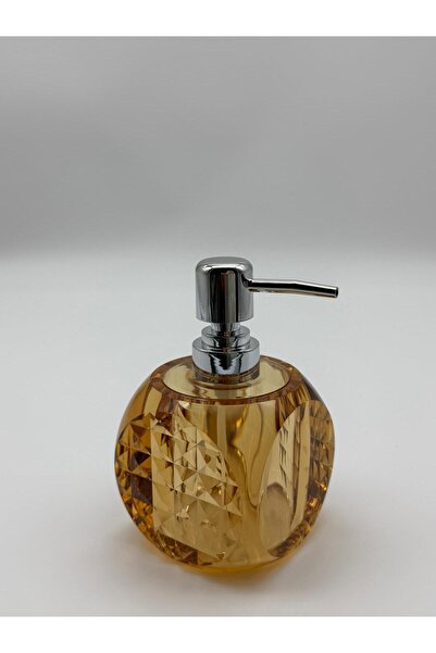 Varbifırsat Akrilik Prizmatik Sıvı Sabunluk 200 ml | Modern Dekoratif Tasarım | Amber