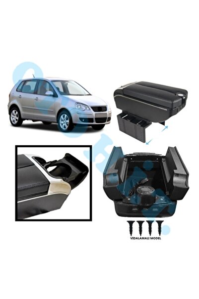 OTO H.İ.T. VOLKSWAGEN POLO 9N3 UYUMLU KOL DAYAMA KOLÇAK USB'Lİ BARDAKLIKLI Çİ...