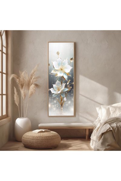 Dekorsiahome Ahşap Çerçeveli Panoramik Oturma Odası Salon Tablosu UZ0444