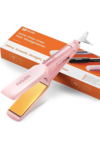 Faszin Professional Wide Hair Straightener, 42mm Plate, Titanium Negative Ion...