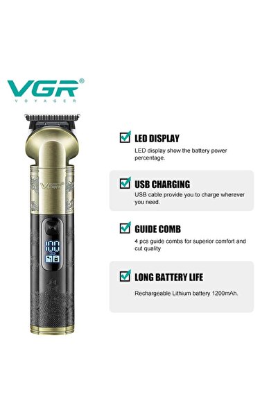 VGR V-296 Hair Clipper and Trimmer – Fast Charging and Professional Performance