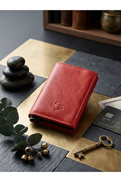 DEERDERİ محفظة مغناطيسية ذكية مصنوعة يدويًا بـ جلد أصلي أجزاء مصنوعة يدويًا