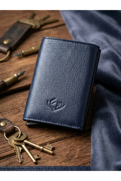 DEERDERİ Smart Mechanism Magnetic Genuine Leather Handcrafted Wallet