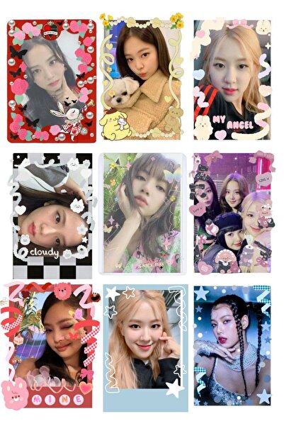 animeandyourworld BLACKPİNK JENNİE ROSE JİSOO LİSA 1 ADET FOTOKART PVC KAPLI ...