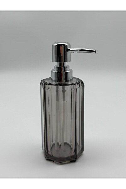 Varbifırsat Akrilik Silindir Sıvı Sabunluk 200 ml | Modern Dekoratif Tasarım | Füme