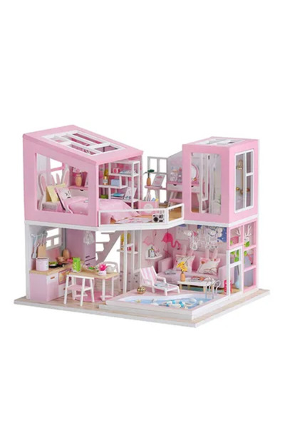 Arabest أثاث مصغر لبيت الدمى وإضاءة LED، 35 × 6.20 × 28 سم