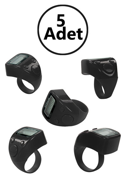 ihvan online 5 قطع من خواتم التسبيح المضيئة - عداد رقمي مضيء بتقنية LED - مجم...