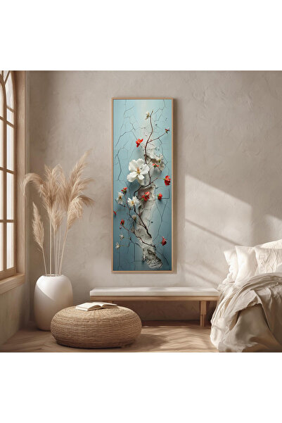 Dekorsiahome Ahşap Çerçeveli Panoramik Oturma Odası Salon Tablosu UZ0471