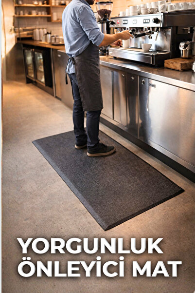 FlorONE Carpet Tiles Siyah Yorgunluk Önleyici Paspas Anti-Fatigue Mat | Ergon...