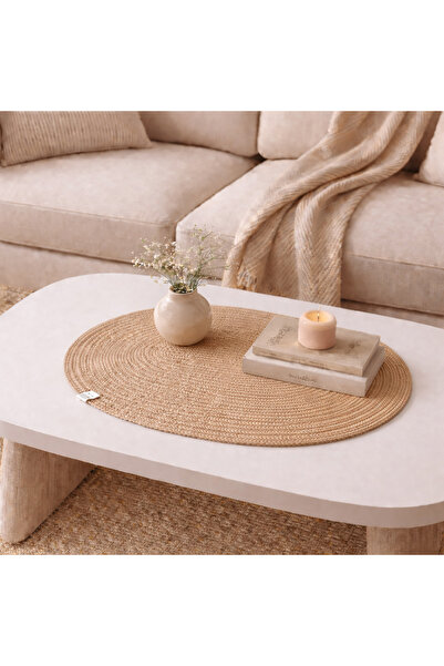 ÖRGÜM Bohemian Style Round Coffee Table Cover 45X45 cm