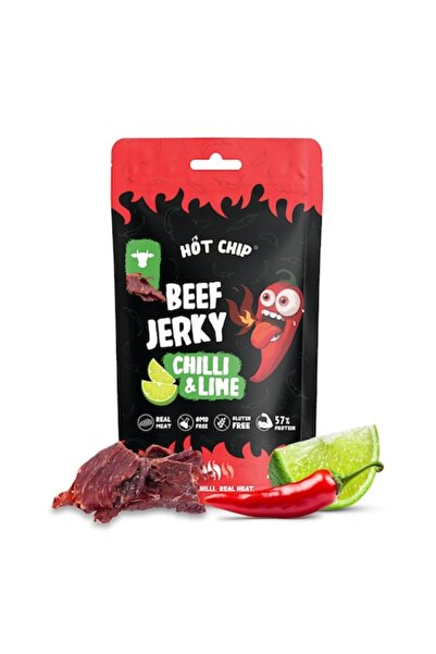 Hot Chip Carne de vită uscată cu chili și lime 25g