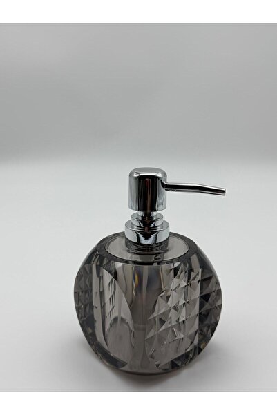 Varbifırsat Akrilik Prizmatik Sıvı Sabunluk 200 ml | Modern Dekoratif Tasarım | Füme