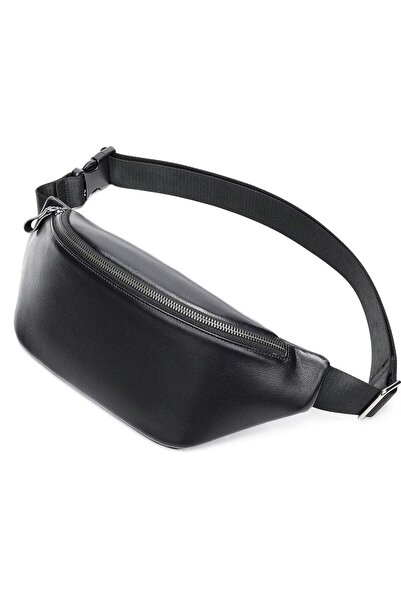 delis Borseta pentru barbati, Aderin GT3799, piele naturala, model negru