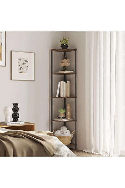 RahaShop وحدة رفوف زاوية، خزانة كتب زاوية من 5 طبقات، وحدة تخزين زاوية متعددة...