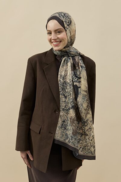 Modakaşmir شال فلور ديسين ليفا قماش مودال