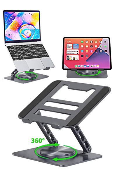 Yoawllty Laptop Stand, 360° Rotating Ventilated Height Adjustable Computer Ho...