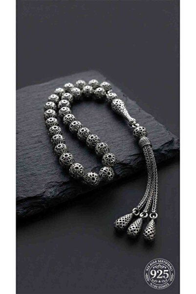 Roza Silver 925 Ayar Küre Kesim 3 Kamçılı Püskül Bilek Boy Füzyon İşlemeli Ot...