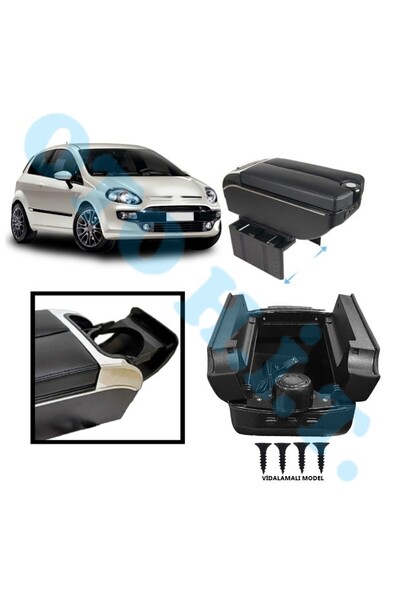 OTO H.İ.T. FİAT PUNTO UYUMLU KOL DAYAMA KOLÇAK USB'Lİ BARDAKLIKLI ÇİFT AÇILIR...