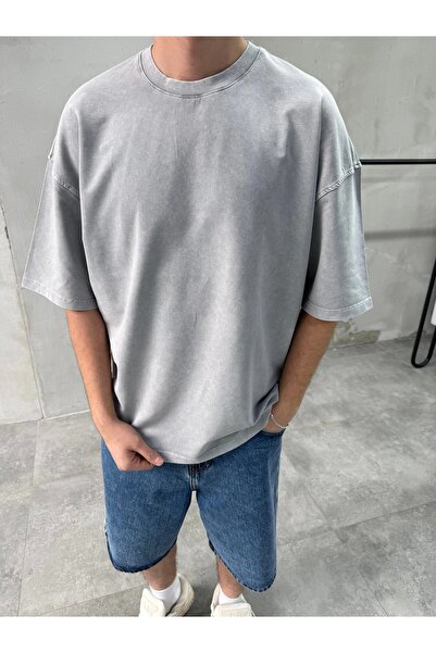 DIFRANSEL JEANS Ανδρικό μπλουζάκι με στρογγυλή λαιμόκοψη oversized που πλένεται