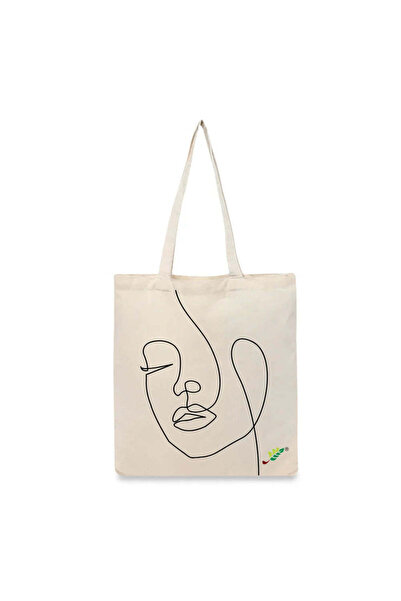 BYFT حقيبة تعليقة - مجموعة حقائب تسوق قطن أنيقة مطبوع من لاين أوف بينج، قطعة ...