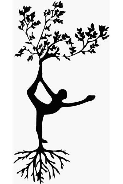 renklime Laser Cut Metal Wall Decoration, Tree Ballet Figure 40 cm