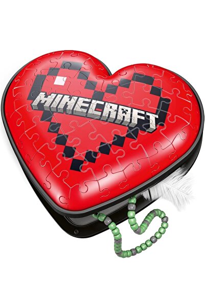 RAVENSBURGER Puzzle 54 piese cu efect 3D - Heart Box - Minecraft (Ravensburge...