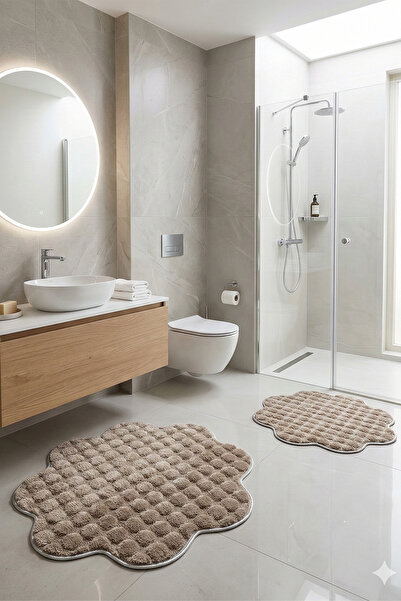 tropikal home Set od 2 mekane, plišane, neklizajuće prostirke za kupatilu Bub...