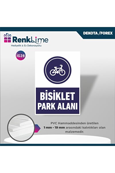 renklime Warning Sign - Bicycle Parking Area
