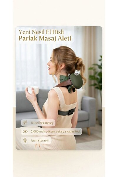EN SİGA ENSİGA Boyun ve Omuz Masaj Cihazı 8D El Hissi Isıtmalı Taşınabilir Se...