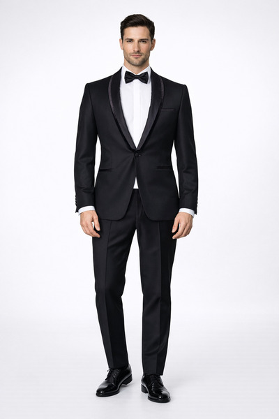 FABIO CASSEL Erkek Slim Fit Damatlık Takım Elbise – Düğün İçin Özel Tasarım