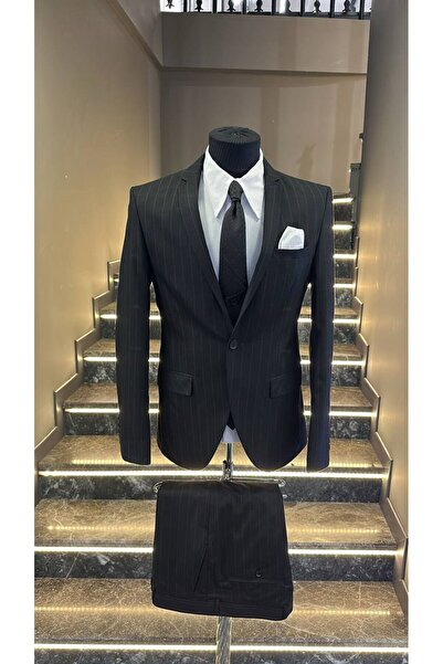 Fc Plus ÇİZGİLİ YELEKLİ TAKIM ELBİSE