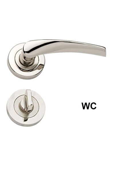 MB Bravo Nikel Saten Rozetli WC Kapı Kolu Takım
