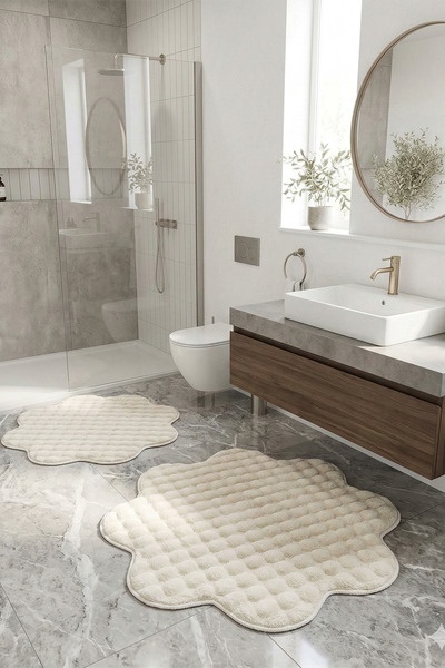 tropikal home Set od 2 mekane, plišane, neklizajuće prostirke za kupatilu Bub...