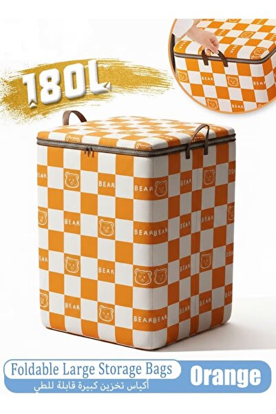 Generic حقيبة تخزين كبيرة سعة 180 لتر، مقاومة للماء، صناديق تخزين ملابس قابلة...