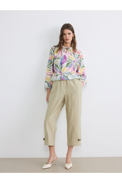 LC Waikiki Rmz Gi̇yi̇m Farkiyla Women's Pants with Waist Drawstring