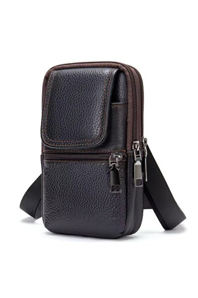 delis Geanta de umar pentru barbati, Dorin GT3814, piele naturala, Negru