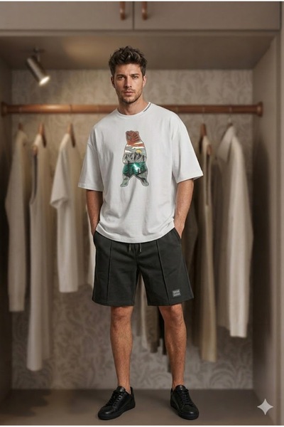 PENTHİLUS Men's Shorts Set - Oversized Men's High-Quality Two-Piece Set