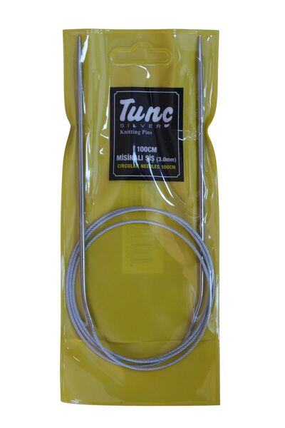 Tunç Çelik Telli Misinalı Şiş NUMARA 3 (3,00 MM ) 100 cm (İKİ ŞİŞ ARASI ÖLÇÜS...