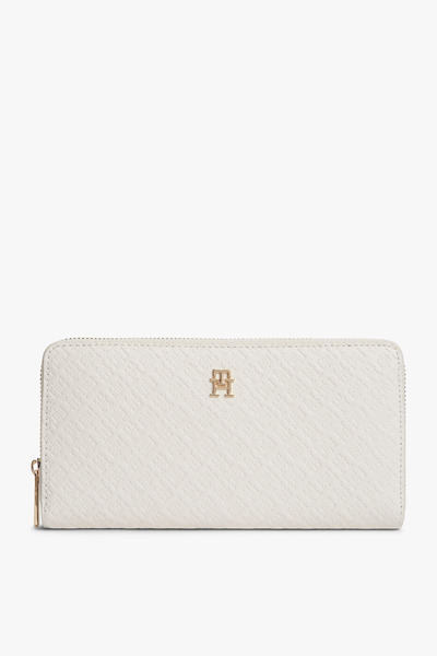 Tommy Hilfiger Th Women's Icon Lrg Za Mono Light Beige Wallet