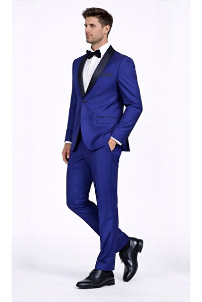 FABIO CASSEL Erkek Slim Fit Damatlık Takım Elbise – Düğün İçin Özel Tasarım