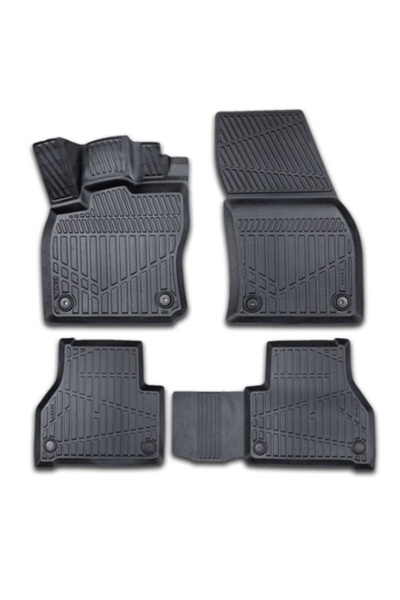 DELUXETUNING Set covorașe auto din cauciuc VW Caddy 2020->, formă de tavă 3D