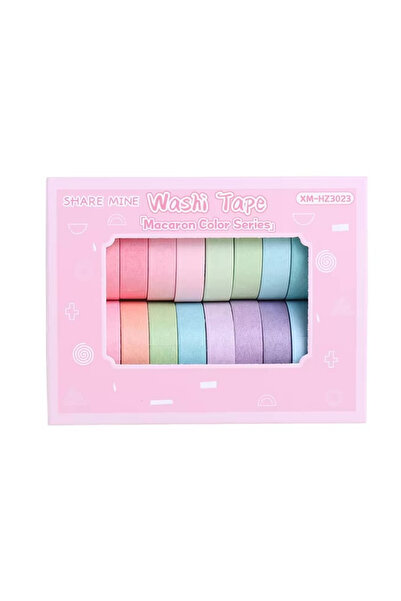 Şehir Online Mağazacılık Set de 20 de benzi Washi în culoarea roz macaron - S...