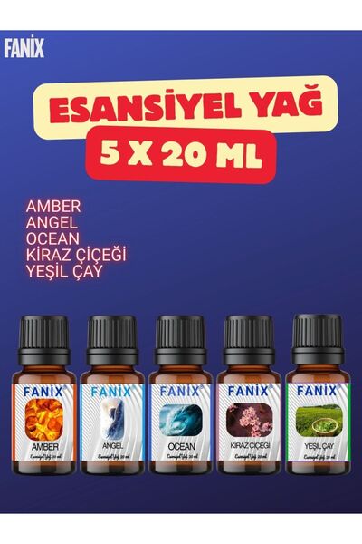 FANİX Oda Kokusu Seti 5'li Esansiyel Uçucu Yağ Difüzör,Buhurdanlık Yağı Aroma...