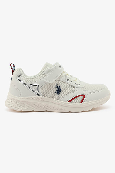 U.S. Polo Assn. Kids White Low-Top Casual Sneakers with Velcro Strap - Sleek ...