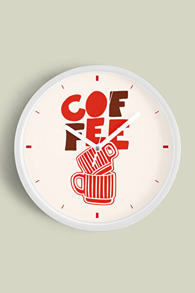 JHAAR Design modern cu litere - Ceas de perete pentru bucătărie „COFFEE” - 30...