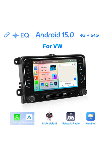 OEMN Navigație Android 15 VW Skoda Seat Display IPS 7 inch RAM 4 GB Stocare 6...