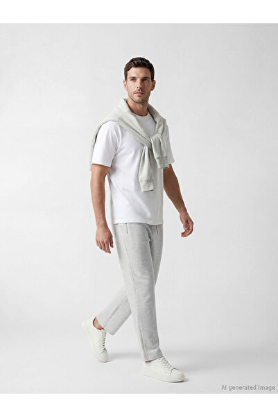 LC Waikiki Γκρι ανδρικό παντελόνι φόρμας Standard Fit