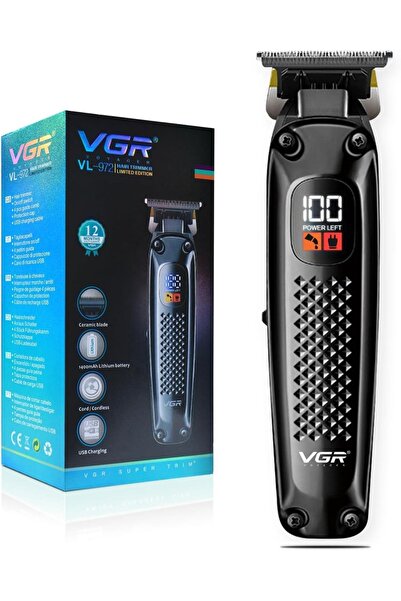 VGR V-972 – Professional Rechargeable Electric Shaver for Men, LED Display, C...