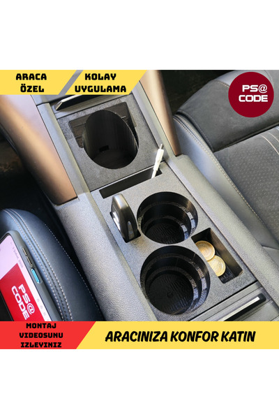 psa code YENİ TASARIM Citroen Berlingo-Peugeot Rifter-Proace City-Fiat Doblo-Opel Combo Uyumlu Set Bardaklık