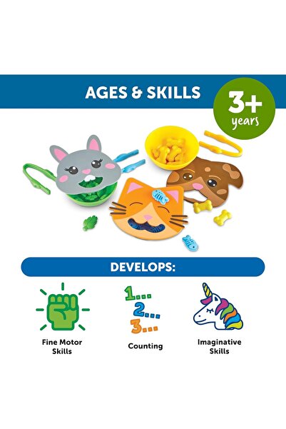 Learning Resources Fine Motor Feeding Friends, 39 Pieces, Ages 3+, Toddler Toys, Montessori Toys, Pr